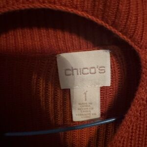 Chico's Warm Terracotta Knit Top